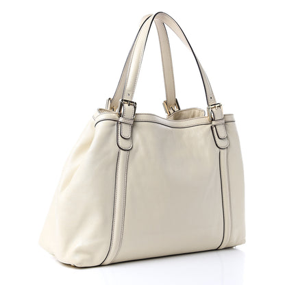 Gucci Calfskin Medium Britt Tote Off White 3 of 11