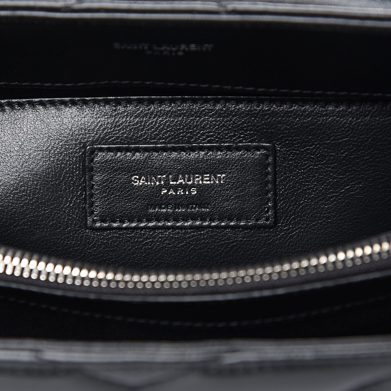 Saint Laurent Calfskin Y Quilted Monogram Small Loulou Chain Satchel Black 6 of 9