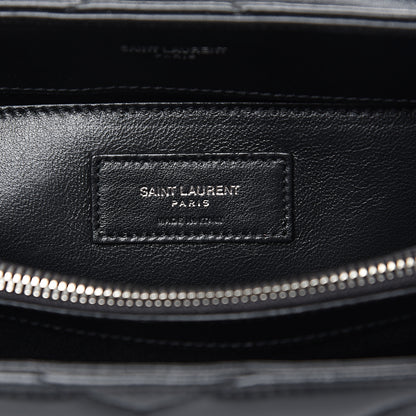 Saint Laurent Calfskin Y Quilted Monogram Small Loulou Chain Satchel Black 6 of 9