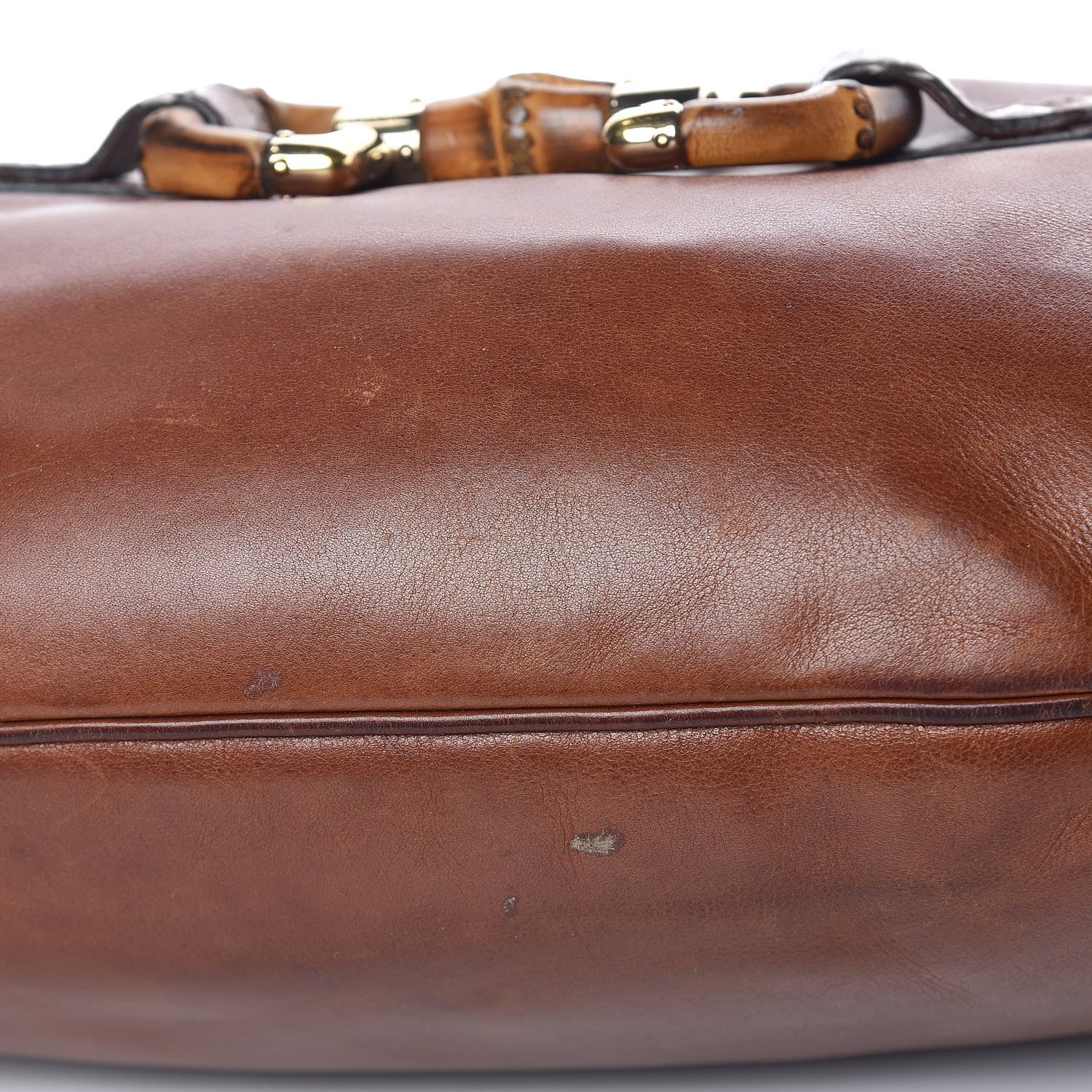 Gucci Calfskin Bamboo Horsebit Hobo Brown 14 of 19
