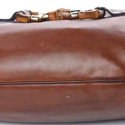 Gucci Calfskin Bamboo Horsebit Hobo Brown 14 of 19