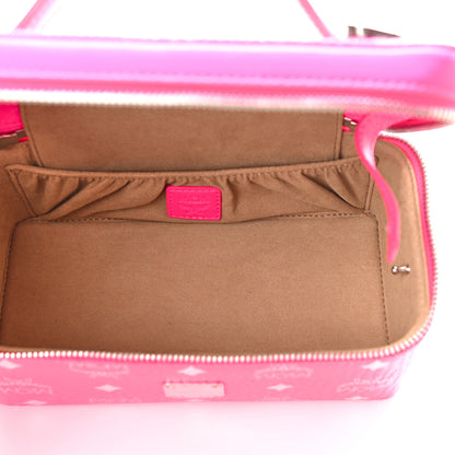 MCM Visetos Vanity Case Neon Pink 5 of 9