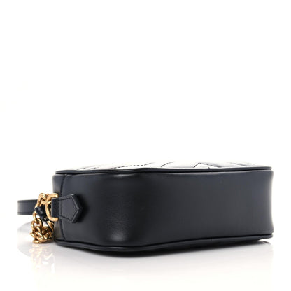 Gucci Calfskin Matelasse Mini GG Marmont Chain Shoulder Bag Black 4 of 9