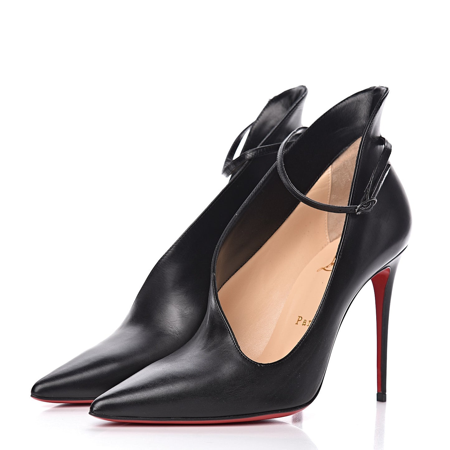 Shiny Calfskin Vampydoly 100 Pumps 37.5 Black