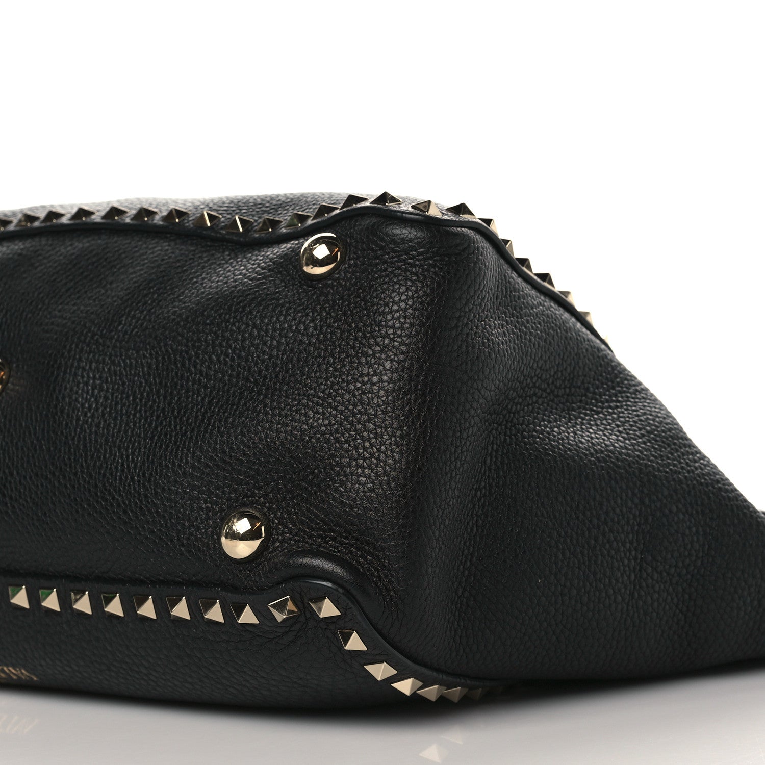 Valentino Garavani Alce Printed Calfskin Medium Rockstud Tote Black 8 of 8
