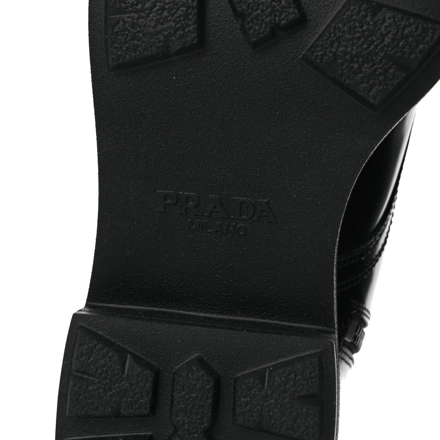Brushed Calfskin Triangle Combat Boots 39.5 Black