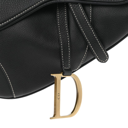 Christian Dior Calfskin Saddle Bag Black 7 of 9
