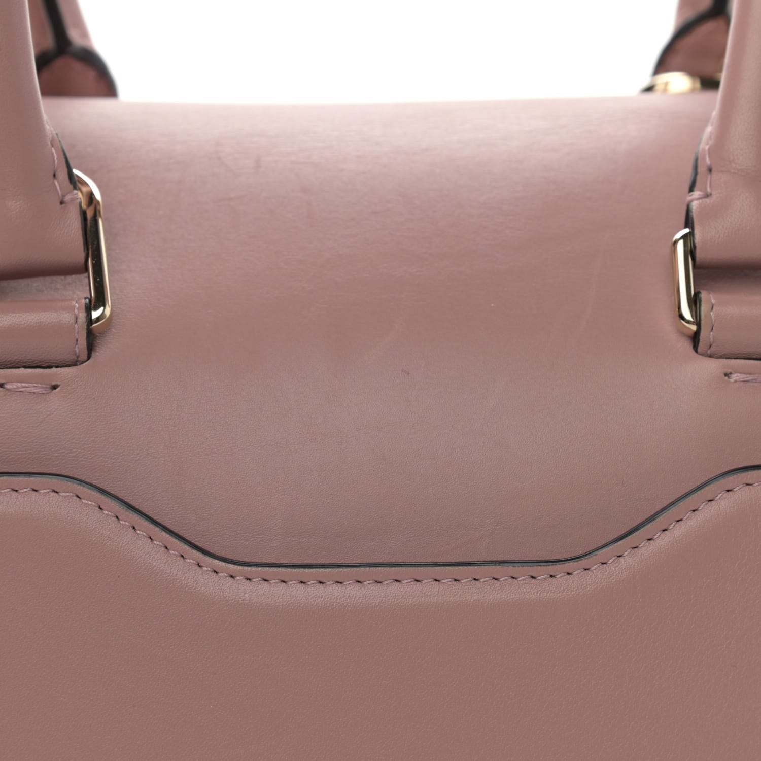 Valentino Garavani Calfskin Groumette Small Demilune Double Handle Satchel Lipstick 18 of 19