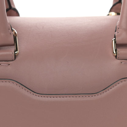 Valentino Garavani Calfskin Groumette Small Demilune Double Handle Satchel Lipstick 18 of 19