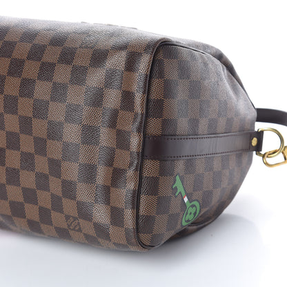 Louis Vuitton Damier Ebene Patches Speedy Bandouliere 30 10 of 10