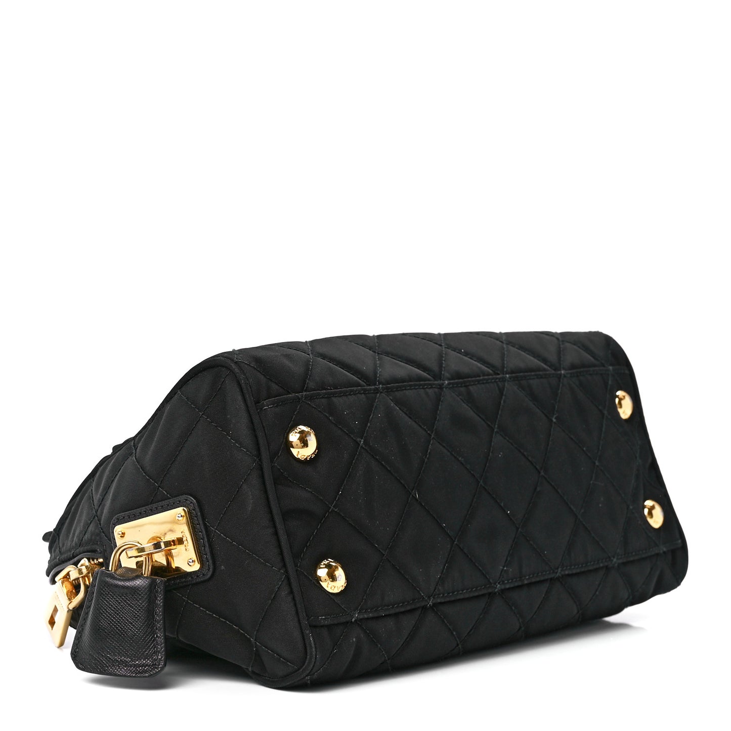 Nylon Tessuto Impuntu Quilted Flap Black