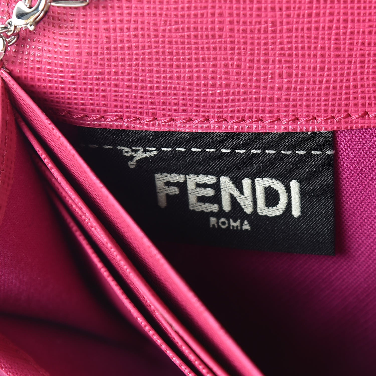 Fendi Vitello Elite Crystal Eye Monster Continental Wallet on Chain Bellini Multicolor 6 of 9