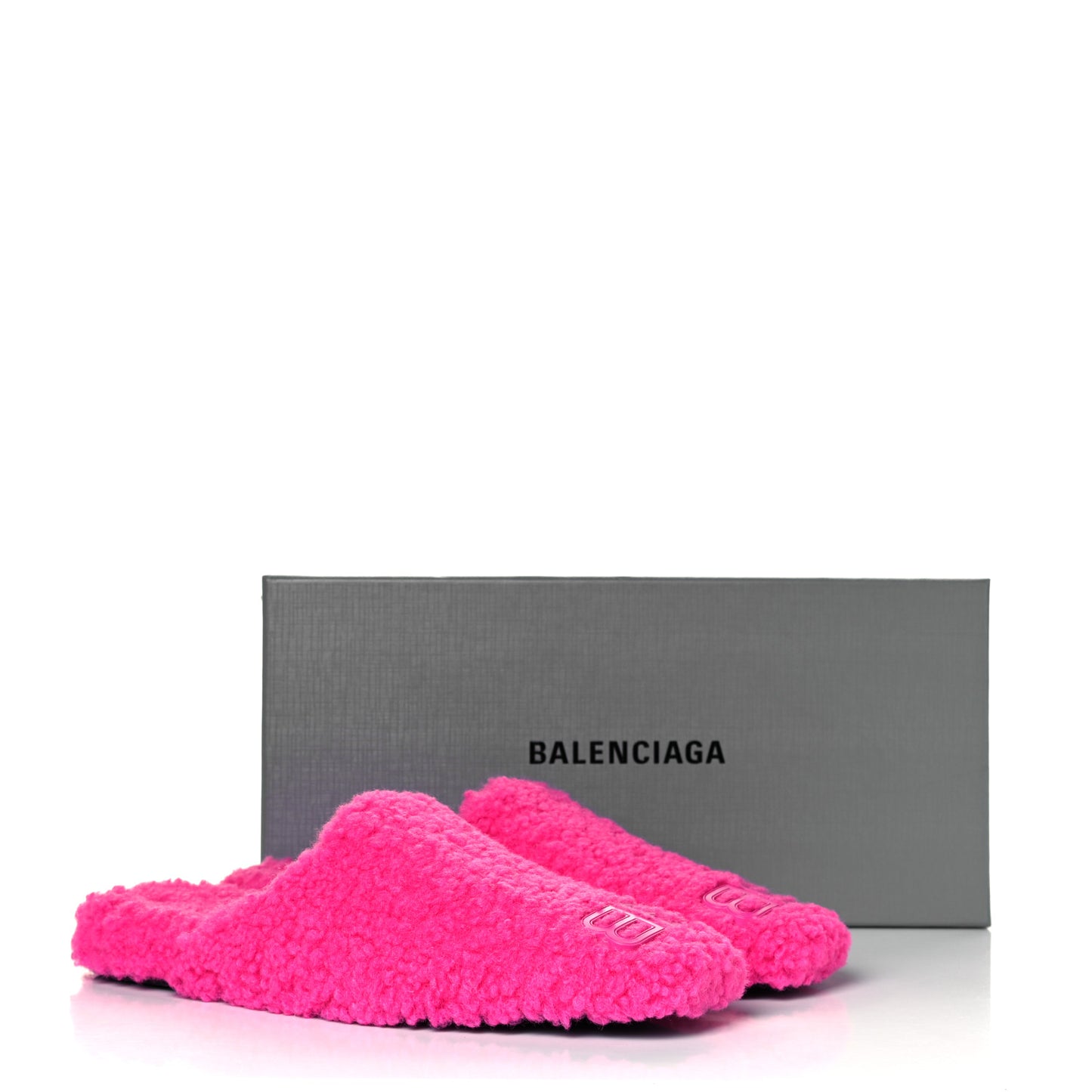 Faux Shearling Cosy BB Mules 38.5 Pink