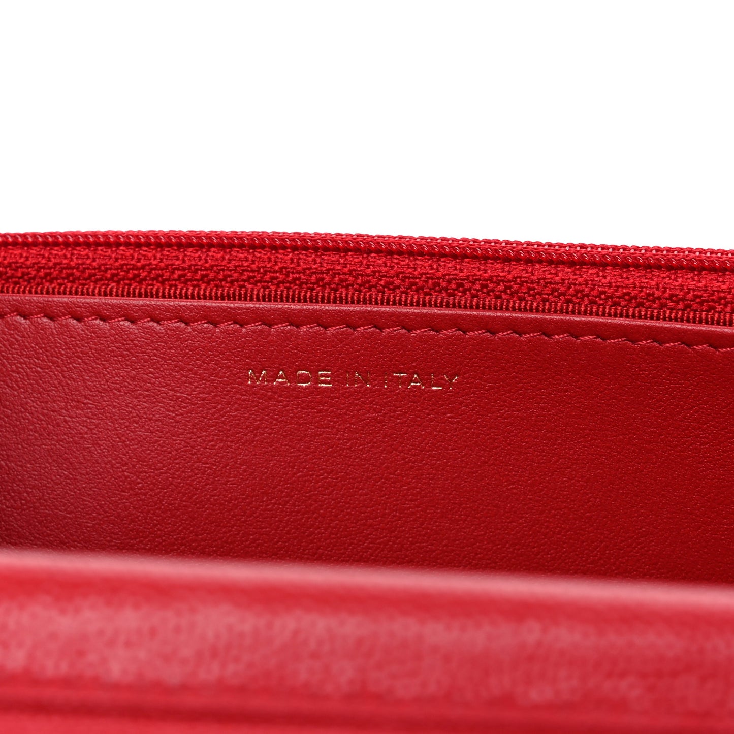 Caviar Quilted Wallet On Chain WOC Red