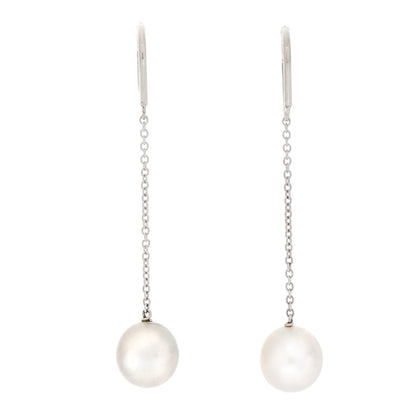 Tiffany Sterling Silver Pearl 8mm Elsa Peretti Pearls By The Yard Earrings 1 of 4
