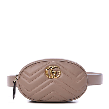 Gucci Calfskin Matelasse GG Marmont Belt Bag 85 34 Porcelain Rose 1 of 12