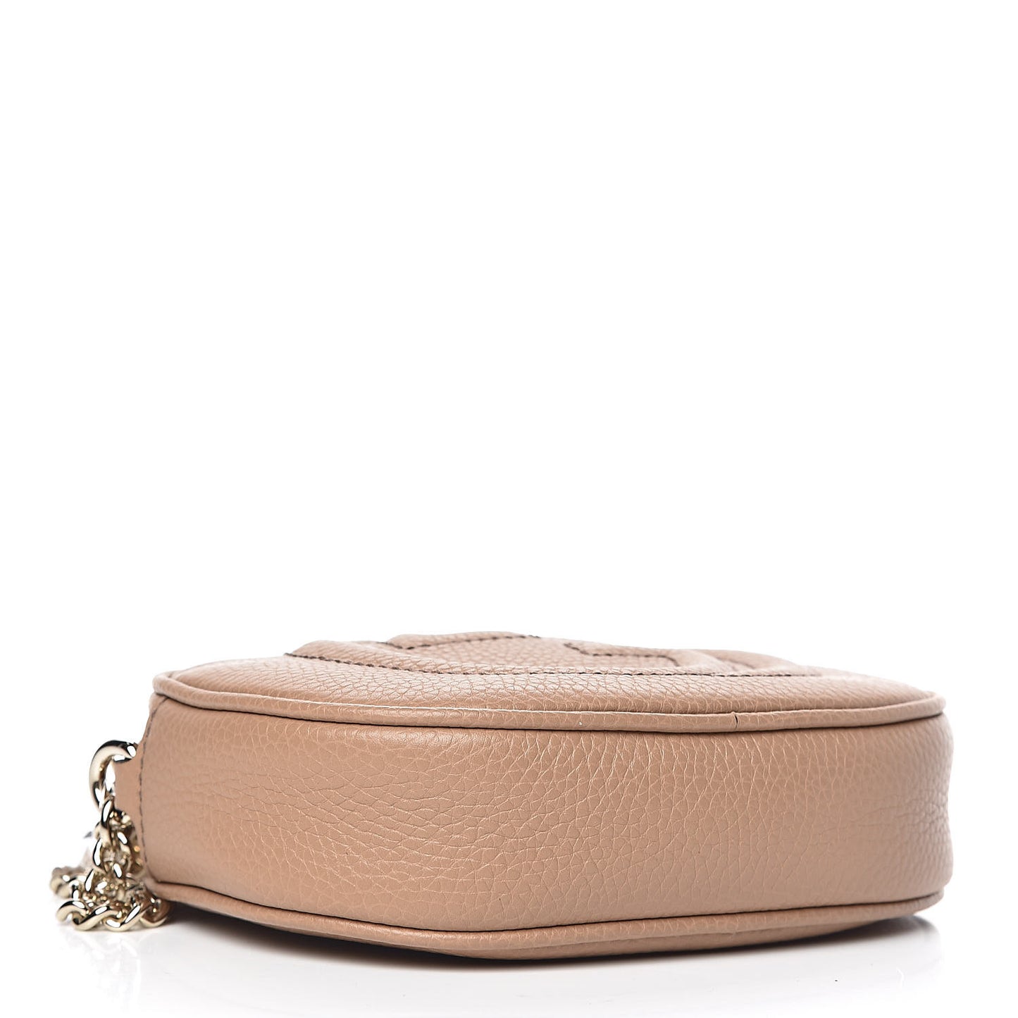 Pebbled Calfskin Mini Soho Chain Bag Camelia