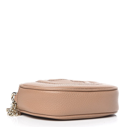 Gucci Pebbled Calfskin Mini Soho Chain Bag Camelia 4 of 10