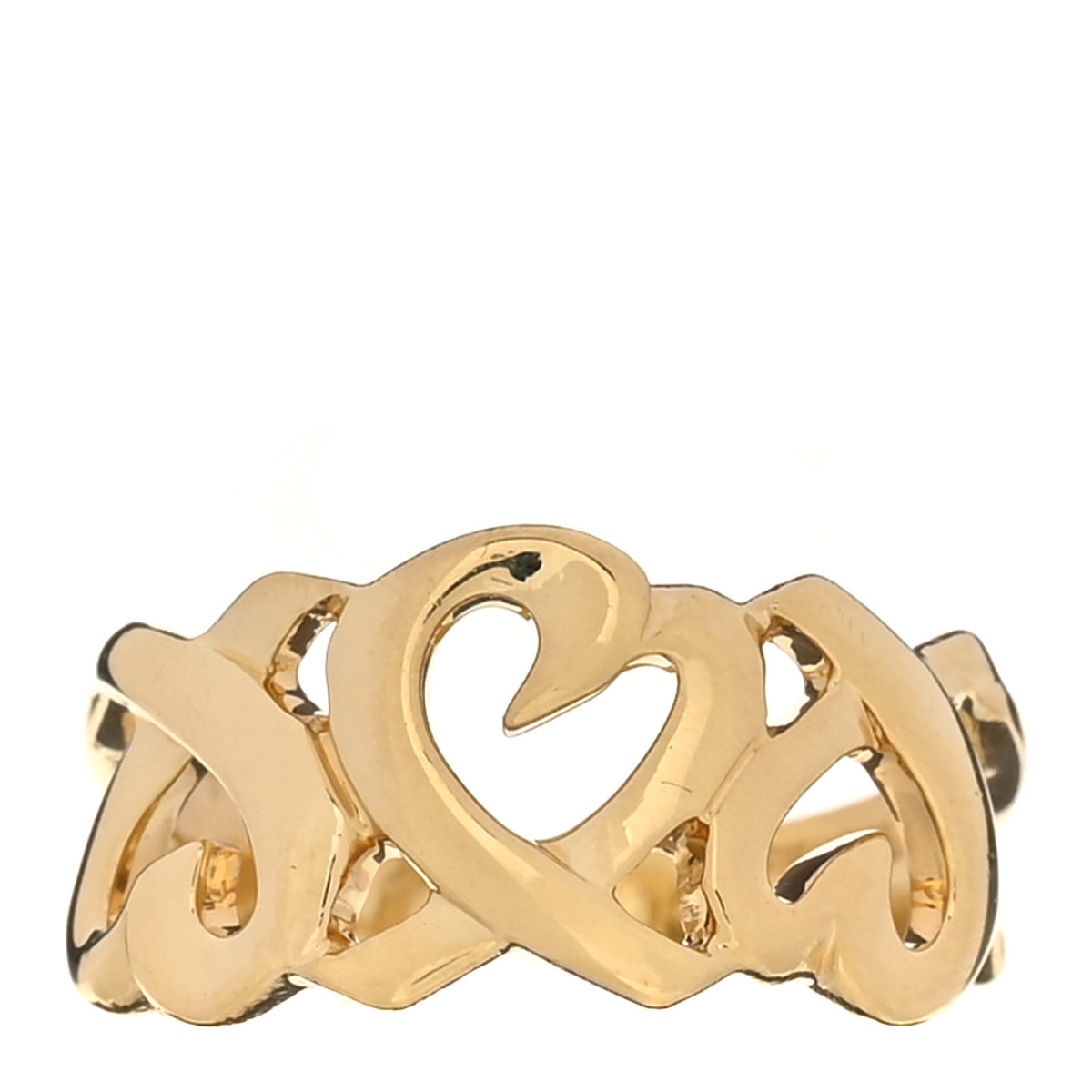 18K Yellow Gold Paloma Picasso Loving Heart Ring 46 3.75