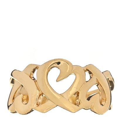 Tiffany 18K Yellow Gold Paloma Picasso Loving Heart Ring 46 3.75 1 of 5