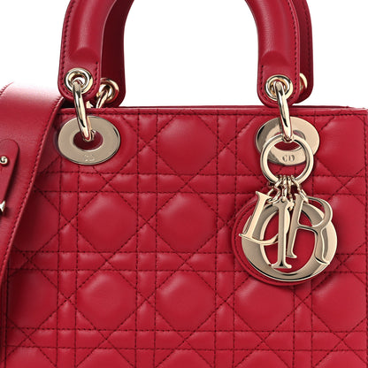 Christian Dior Lambskin Cannage Small My ABCDior Lady Dior Red 8 of 11