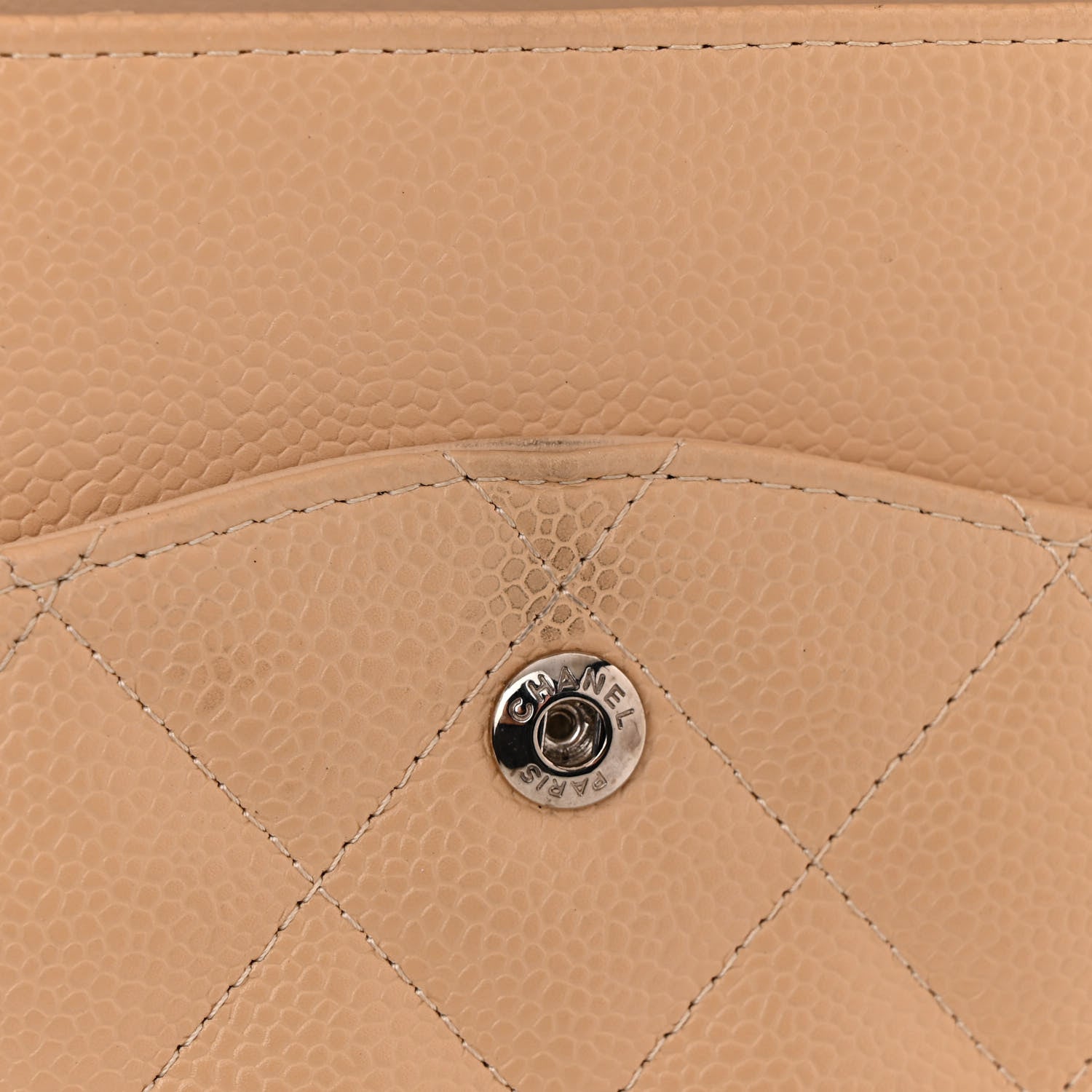 Chanel Caviar Quilted Jumbo Double Flap Beige 15 of 17