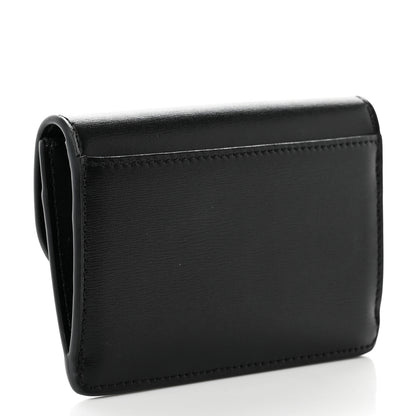 Celine Shiny Calfskin Triomphe Card Holder Black 2 of 6