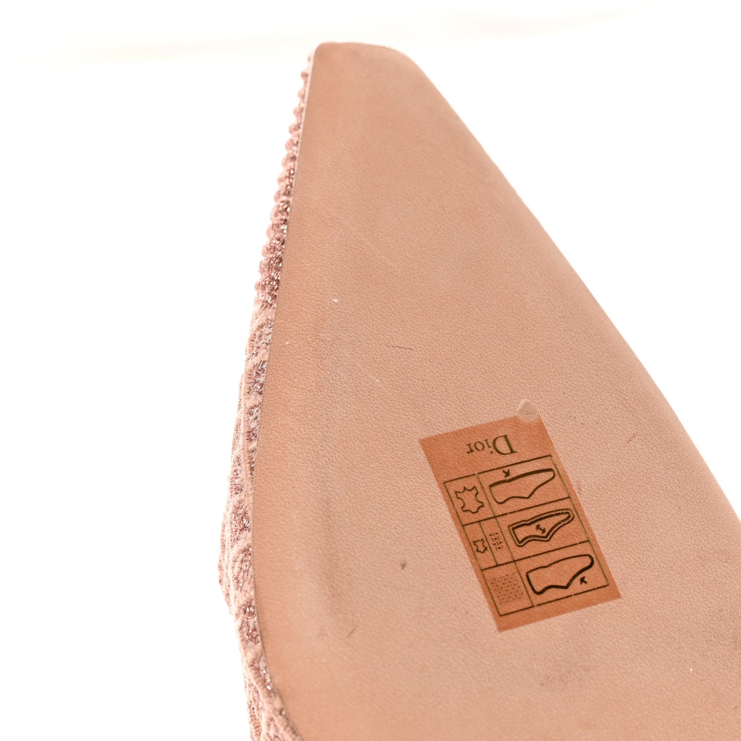 Lurex Cannage Embroidered Dior Capture 100mm Pumps 38 Rose Des Vents