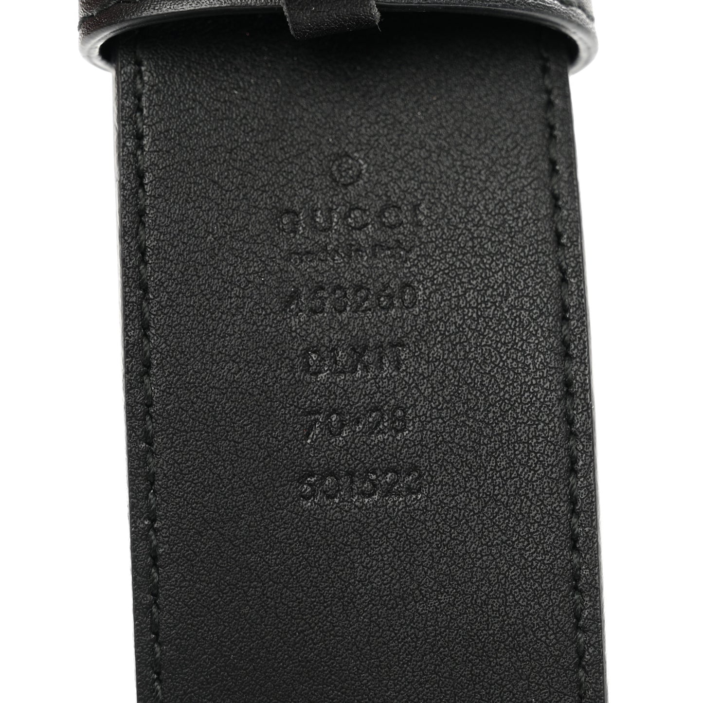 Moon Calfskin Pearl Double G 40mm Belt 70 28 Black Cream