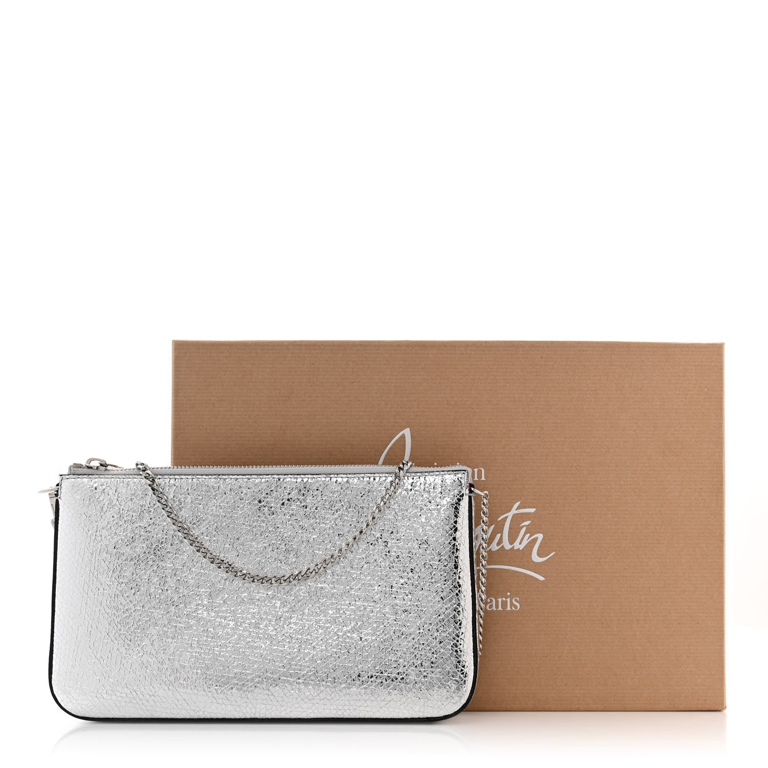 Christian Louboutin Specchio Star Loubila Chain Clutch Silver 13 of 13