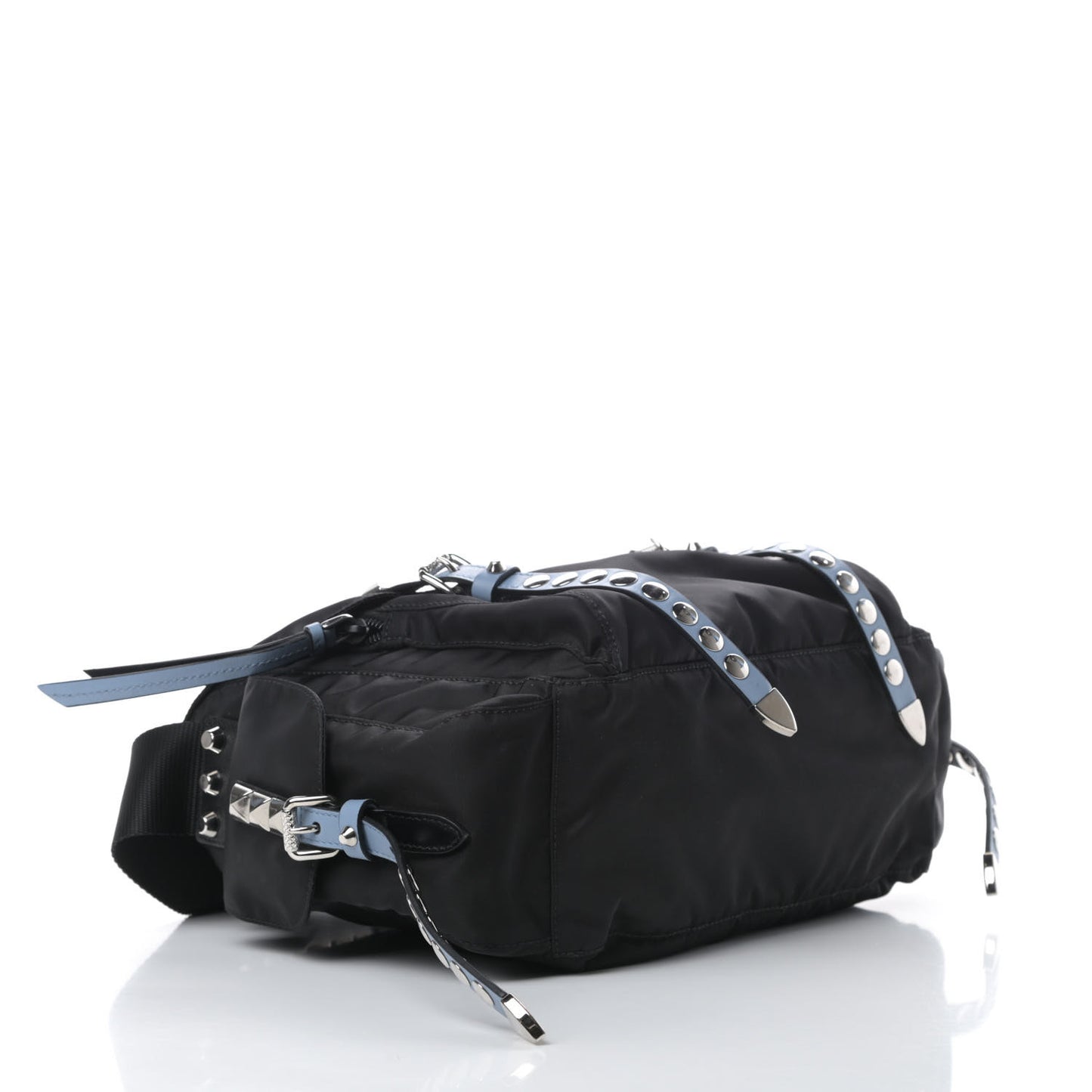 Nylon New Vela Studded Messenger Black Astrale