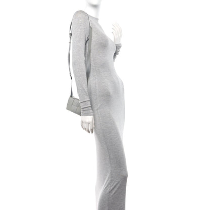 Bottega Veneta Metallic Patent Calfskin Maxi Intrecciato Extra Mini Cassette Crossbody Bag Silver 2 of 10