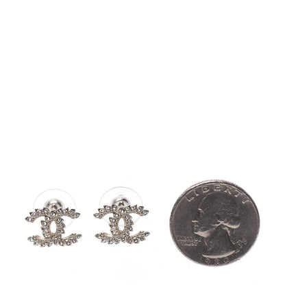 Chanel Strass Crystal Dazzling Wheat CC Earrings Gold 2 of 5