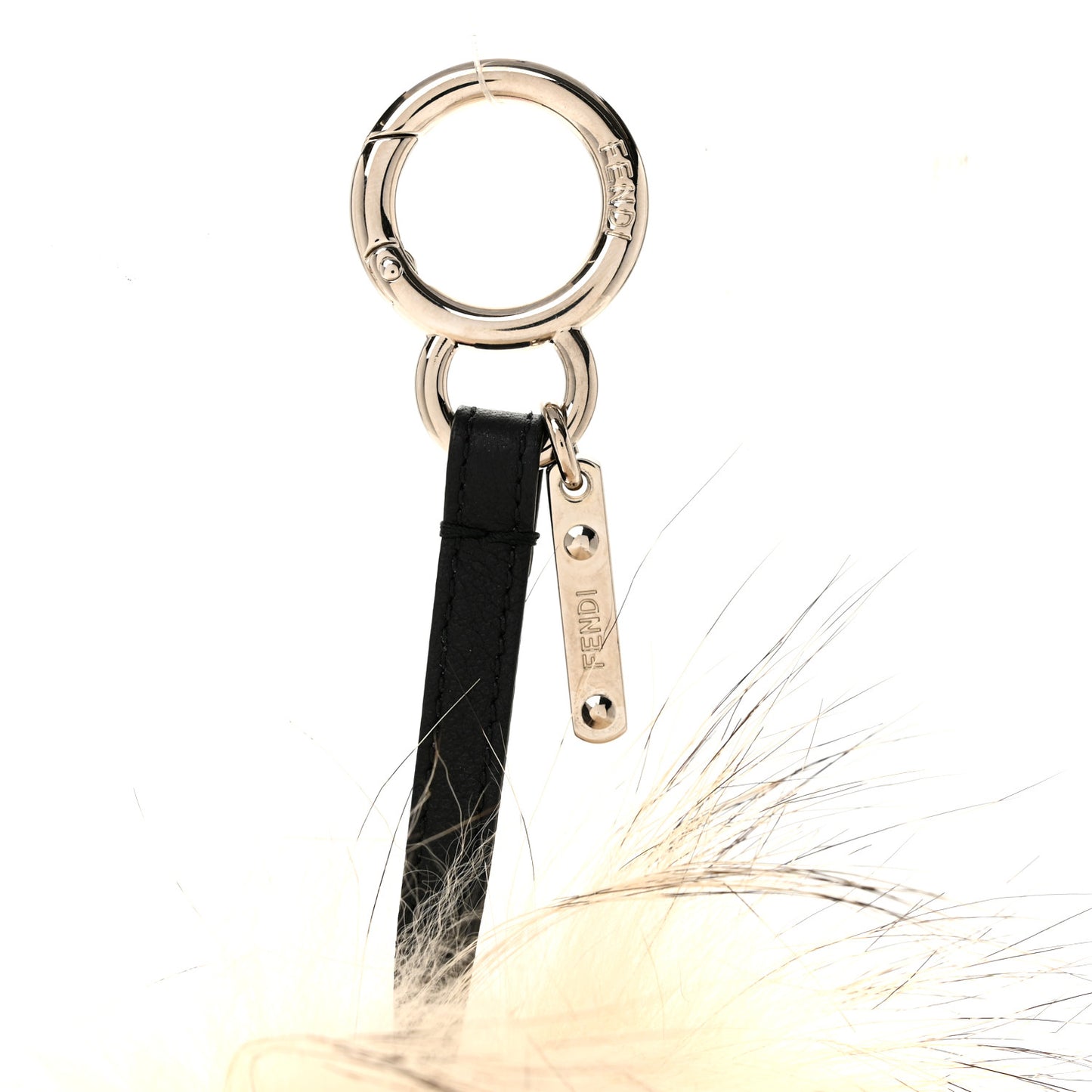 Mink Fox Rabbit Fur Vitello Flamingo Kurioso Monster Bag Bug Charm Beige Multicolor Black