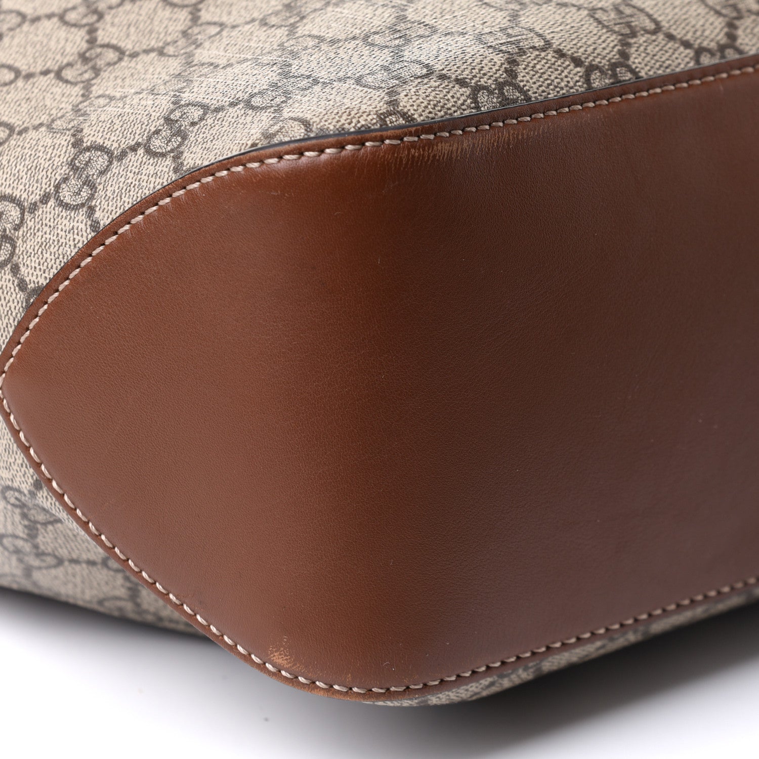 Gucci GG Supreme Monogram Large Linea A Hobo Light Brown 10 of 13