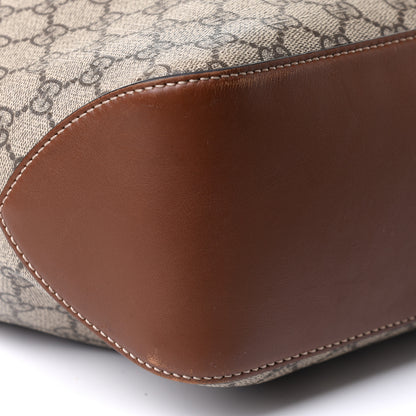 Gucci GG Supreme Monogram Large Linea A Hobo Light Brown 10 of 13