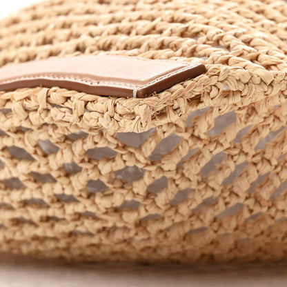 Saint Laurent Raffia Calfskin Oxalis Shoulder Bag Naturale 9 of 10