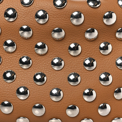 Khaite Pebbled Sport Calfskin Studded Elena Nougat 7 of 9