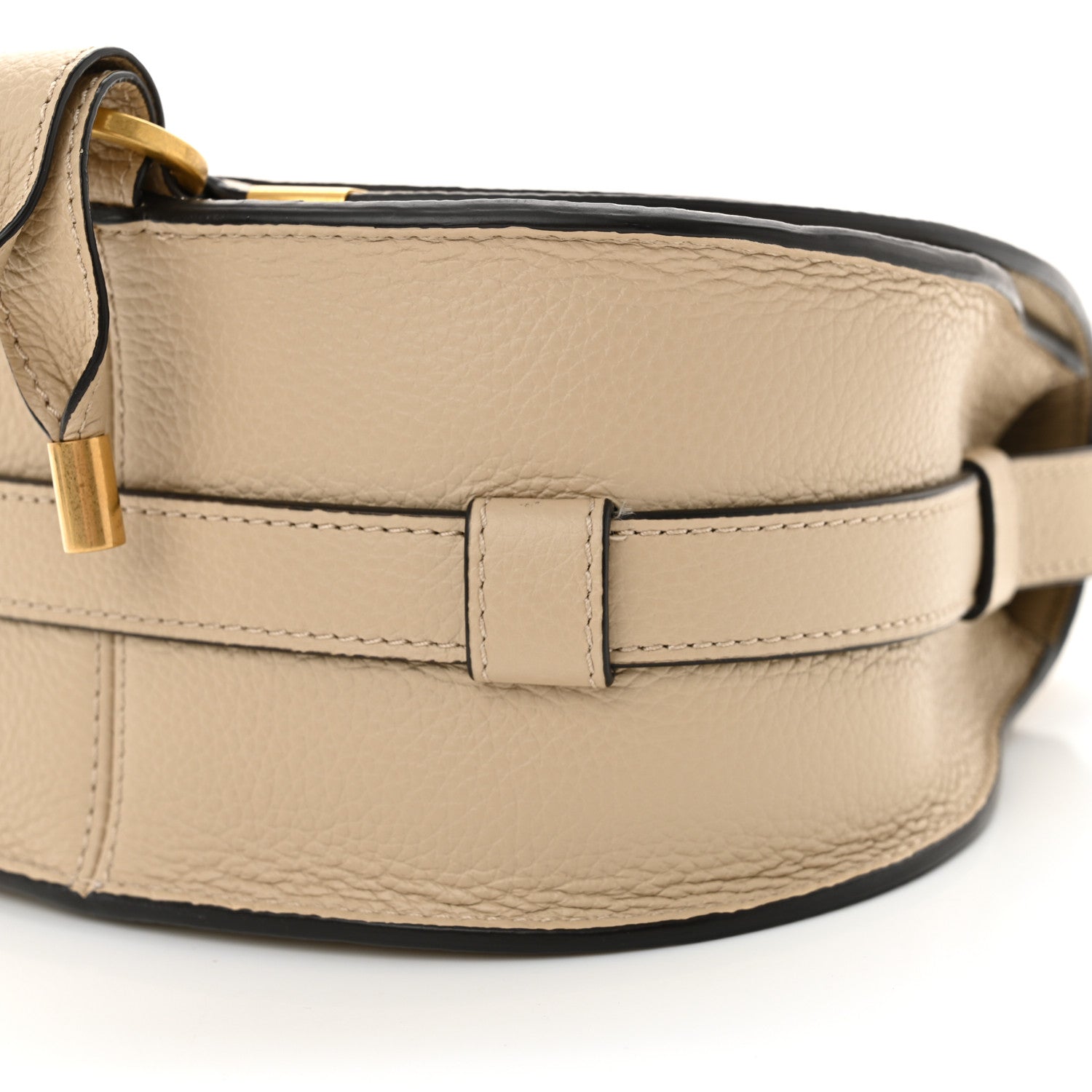 Chloe Calfskin Mini Marcie Round Crossbody Bag Root Beige 10 of 11