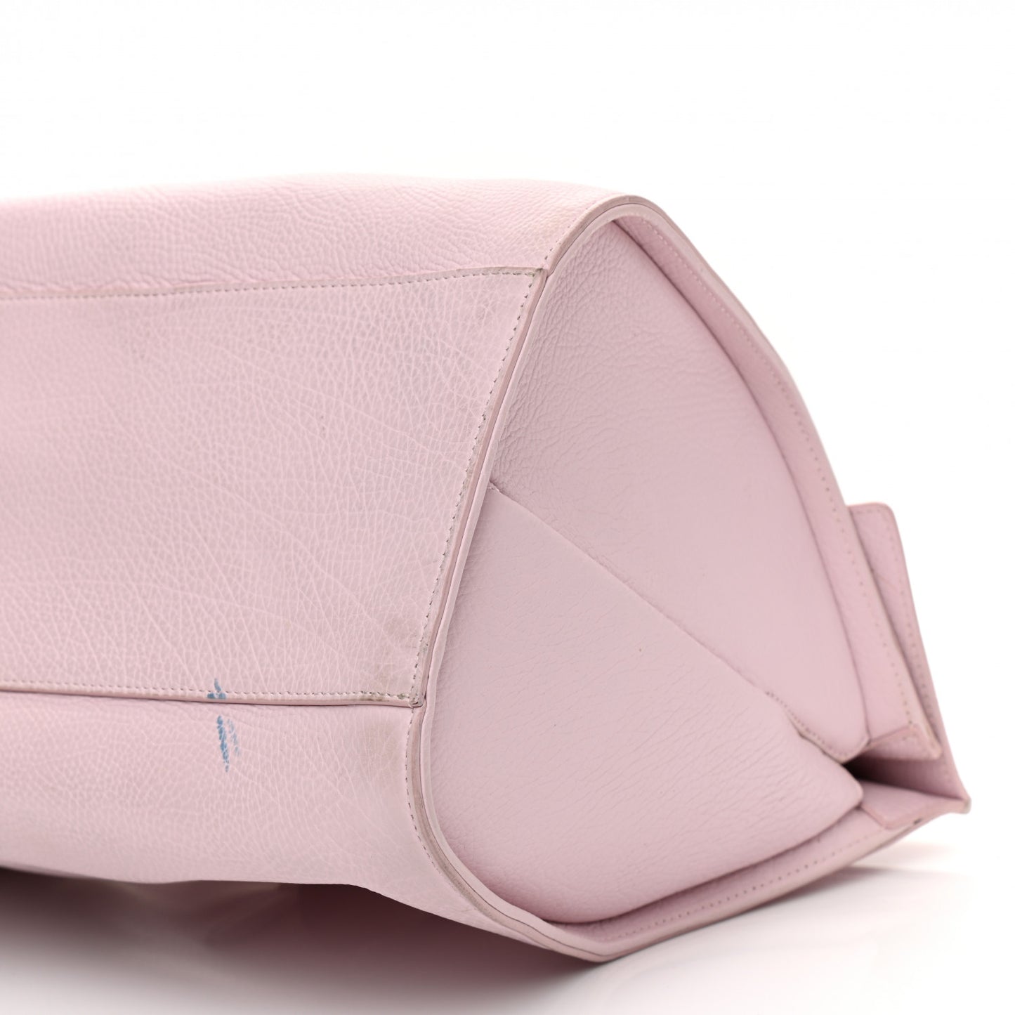 Grained Calfskin M Tube Round Tote Rose Poudre