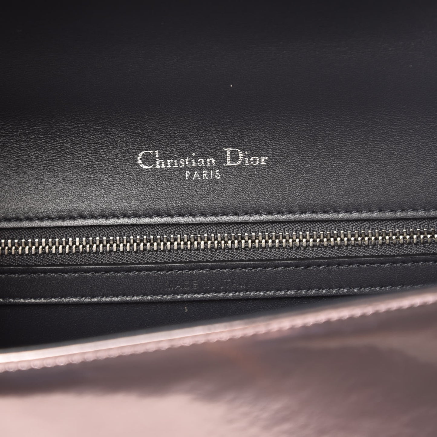 Metallic Patent Micro-Cannage Medium Diorama Flap Bag Pink