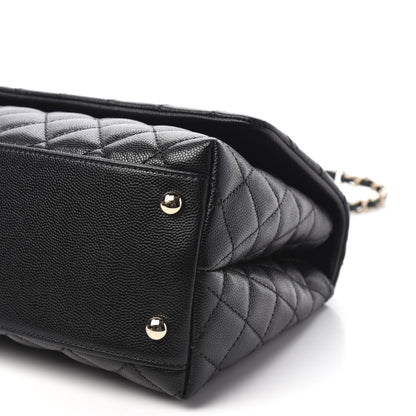 Chanel Caviar Quilted Small Coco Handle Flap Black 7 of 10