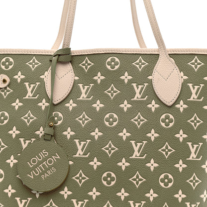 Louis Vuitton Empreinte Monogram Spring In The City Neverfull MM Kaki Beige Cream 7 of 10