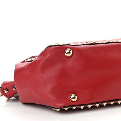 Valentino Garavani Vitello Small Rockstud Tote Rosso Valentino 8 of 10