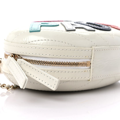 Chanel Embroidered Lambskin Chevron Quilted La Pausa Evening Bag White 8 of 9