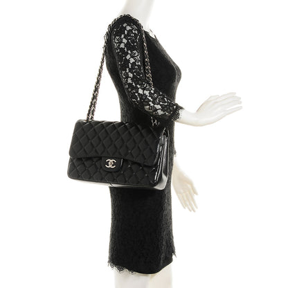 Chanel Lambskin Quilted Jumbo Double Flap Black 2 of 8