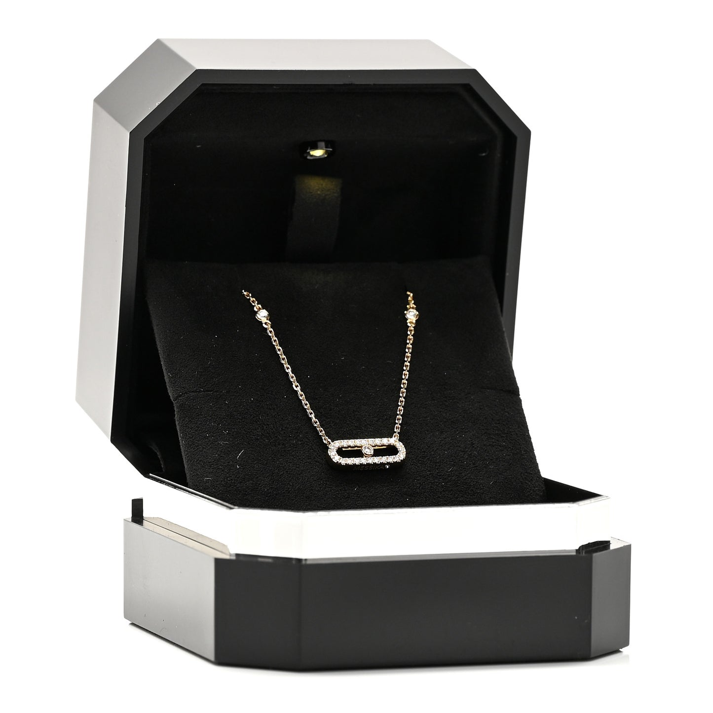18K Yellow Gold Diamond Move Uno Pave Necklace