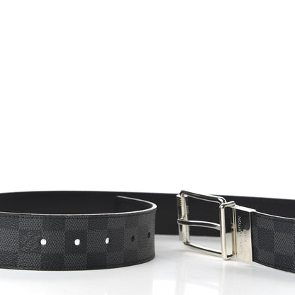 Louis Vuitton Damier Graphite Calfskin Belt 90 36 Black 5 of 5