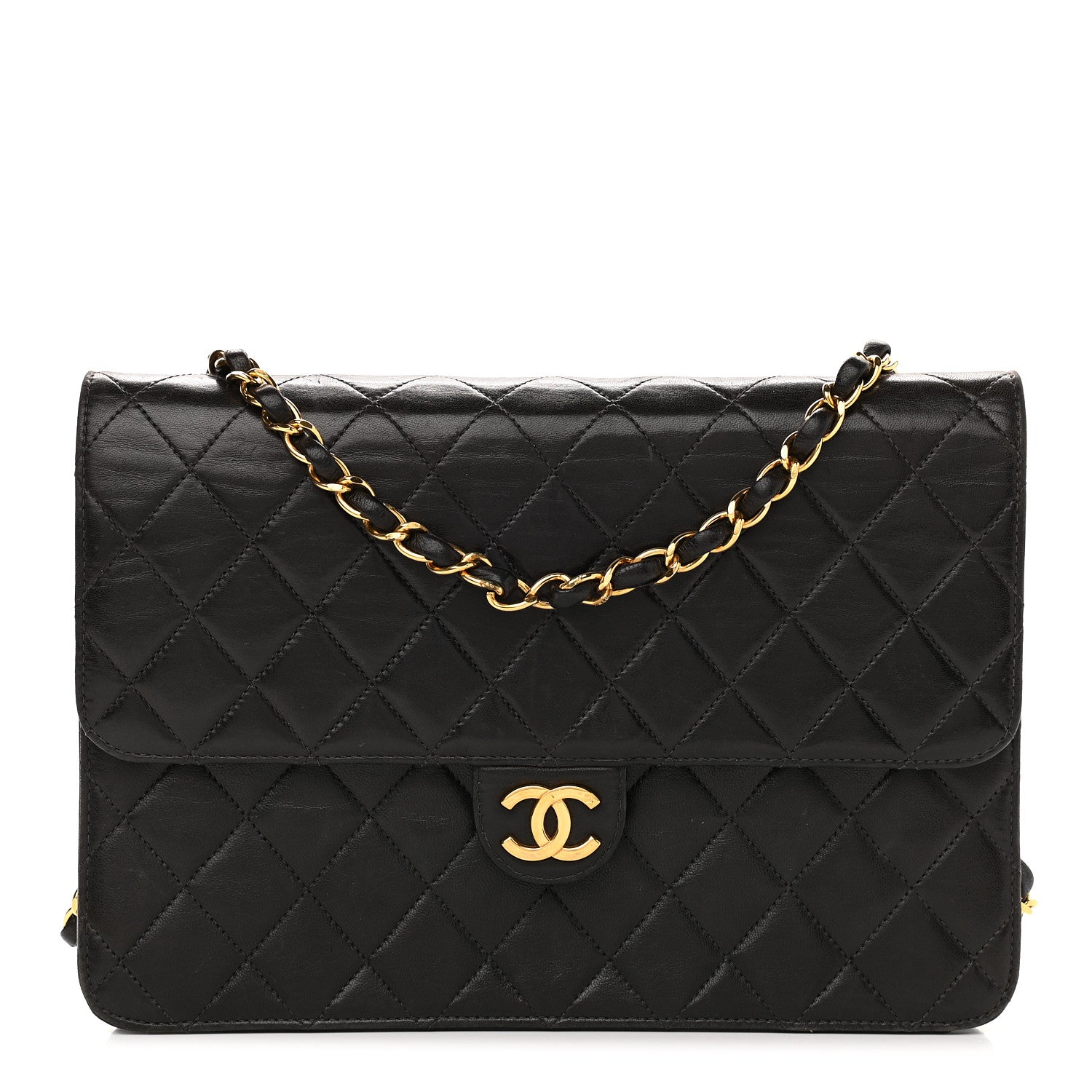 Chanel Lambskin Quilted Small Single Flap Black 1 of 18