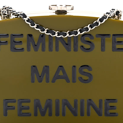 Chanel Acryllic Feministe Maize Feminine Box Clutch Green 8 of 10